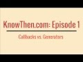 Node.js - Callbacks Vs. Generators