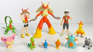 ポケモンスケールワールド ホウエン地方 全６種 開封 ポケモン Pokemon scale world Figure ハルカ ユウキ バシャーモ ミズゴロウ ヌマクロー エネコ アチャモ 食玩