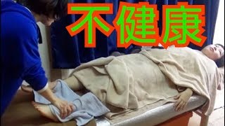 【不健康で良かった】ももはさんに背中＆足もみほぐし＆ご感想【りらく屋】