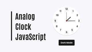 Analog clock HTML CSS JavaScript Project 2025