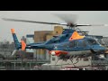 【フジtv報道ヘリ】朝日航洋ベル430離着陸シーン tv copter bell430 ja88cx takeoff and landing