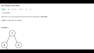 LeetCode: Binary Tree Paths | 257. Binary Tree Paths