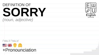 SORRY meaning, definition \u0026 pronunciation | What is SORRY? | How to say SORRY