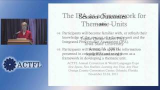The IPA as a Framework for Thematic Units