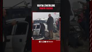 Van-Erciş kara yolu üzerinde zincirleme trafik kazası: Çok sayıda yaralılar var