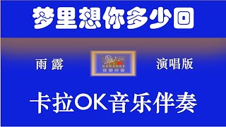 《梦里想你多少回》卡拉OK伴奏 【Karaoke】【KTV MTV】 动态字幕导词 雨 露版