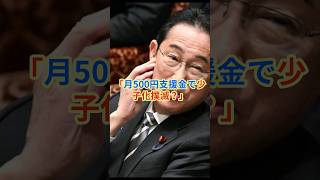 「月500円支援金で少子化撲滅？」 #shorts #少子化対策 #岸田文雄