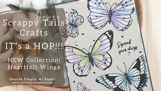 Scrappy Tails Crafts | Heartfelt Wings Video and Blog HOP!!! | Card Making Tutorial