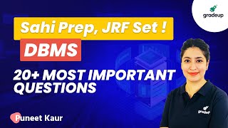 DBMS Most Expected Questions | Computer Science | UGC NET 2021 Exam | Gradeup | Puneet Kaur