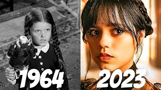 Evolution of Wednesday Addams from The Addams Family in Movies, TV & Cartoons (1964-2023)