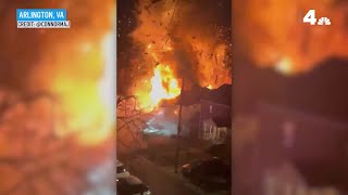 Violent house explosion in Arlington as police execute search warrant | NBC4 Washington