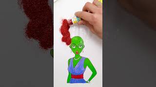 Magic Craft! From Witch to Glowing Glinda! 💚✨#wicked #cartoon #kidsvideo