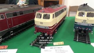 V160 - Br 218 Varinaten auf PIKO G Lok Gartenbahn bei 22.  Korntaler  Modellbahntage 2017