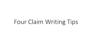 Four Simple Tips for Writing Better Patent Claims