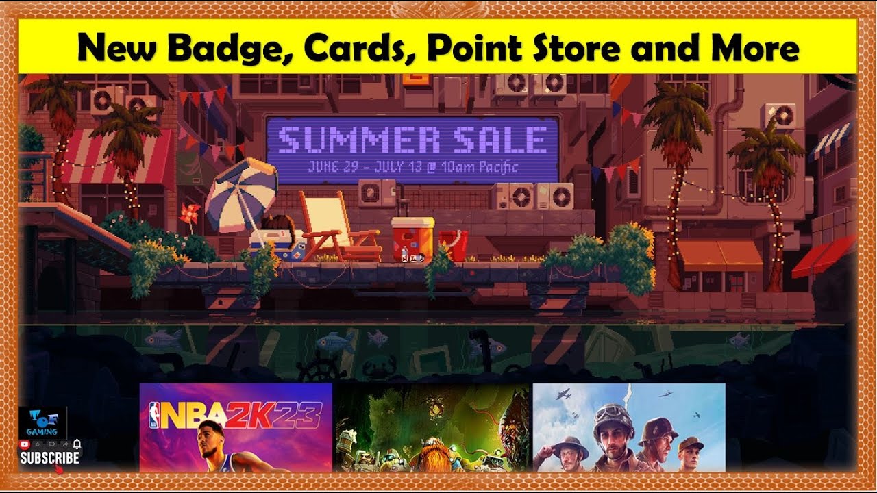 Steam Summer Sale 2023 New Summer In The City Badge, Cards, Point Store ...