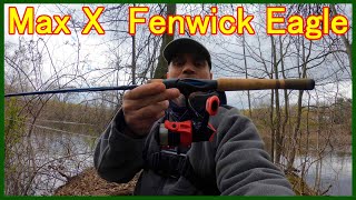 Abu Garcia Max X spinning reel Fenwick Eagle rod test, 2 KVD worm CHALLENGE