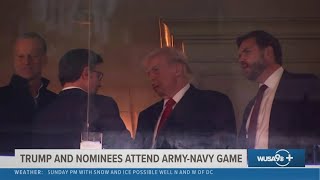 President-elect Trump attends Army-Navy game with top Republicans