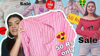 Bardi market clothes haul || starting 50 Rs only || 100 rs मे winter collection ||50 rs top \u0026 jeans|