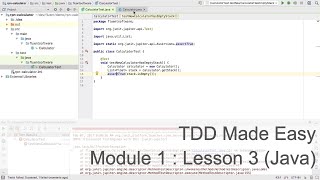 Module 1. Lesson 3. Demonstrating TDD in Java