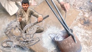 Sand Casting Aluminum Leaf Grills | Skilled Artisans at Work 🌿✨