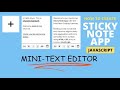 How to Create Html Css JavaScript Sticky Notes | Html Css & Js