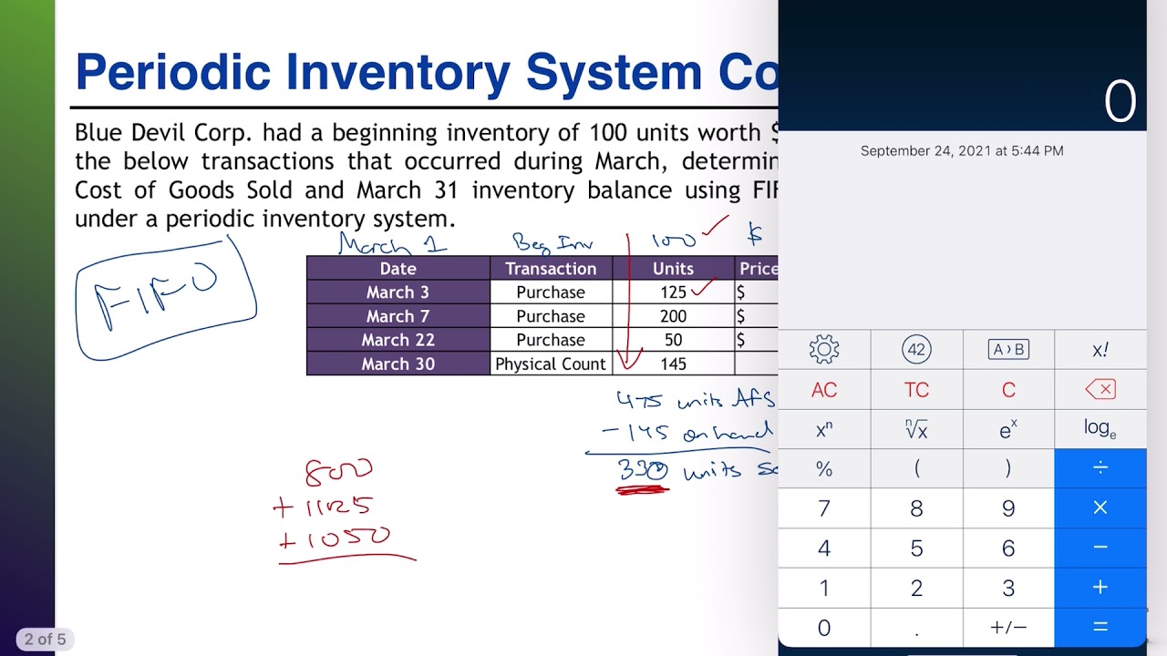 Practice Problem INVTR-07: Periodic Inventory System Cost Flows - YouTube