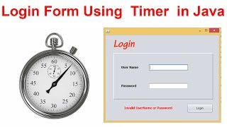 Login Form Using Timer in Java