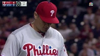 PHI@WSH: Hernandez escapes trouble with a strikeout