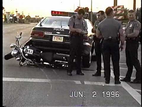 Police Car And Motorcycle Crash - YouTube