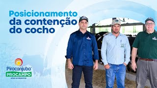 Posicionamento da contenção do cocho