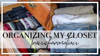 KONMARI ORGANIZING MY BEDROOM CLOSET/ CLOTHES