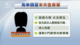 馬國女大生士林遇害 嫌稱「協助輕生」全案待釐清｜20221014 公視晚間新聞