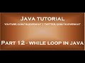 while loop in java