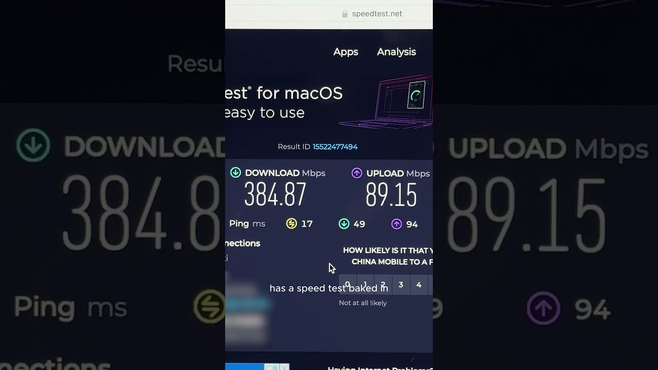 How To CHECK WIFI SPEED ON MacOS Without Website #shorts