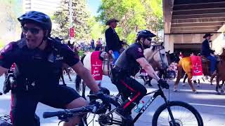 Walking Tour in 4K Calgary stampede Parade 2022 Is Back Full coverage