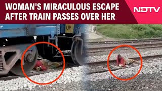 Telangana Latest | Woman's Miraculous Escape After Train Passes Over Her In Telangana