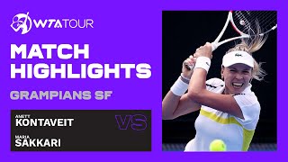 M. Sakkari vs. A. Kontaveit | 2020 Grampians Trophy Semifinal | WTA Match Highlights