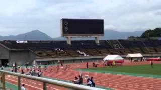 H26 福岡県新人陸上1日目 女子100m予選1組