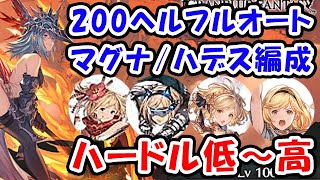 【闇古戦場】200ヘル マグナ ハデス フルオート編成 ハードル低～高（古戦場 200HELL）（グラブル）「グランブルーファンタジー」