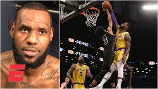 LeBron James getting denied for a dunk, only the 9th time that has happened | NBA 2018-19
