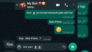 Girlfriend On Periods 😟 || How To Care Her ❤️ || Most Cutest Chat B/w Bf And Gf 😍❤️