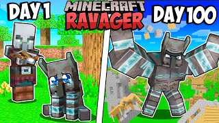 I SURVIVED 100 Days in Minecraft as a RAVAGER