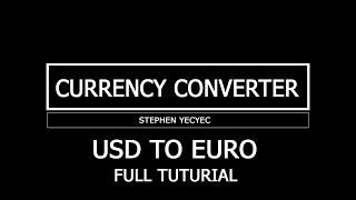 Currency Converter Tutorial with source code | JAVA