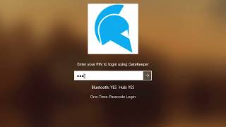 GateKeeper End User 2) First Time Setup - PIN To Unlock Computer