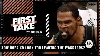 How does Kevin Durant look now for leaving the Warriors? 🤔 | First Take