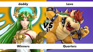 SSBU Just Playing the Game XIX! Winner's Quarters: daddy (Palutena) vs Love (Bowser)