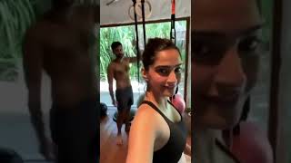 Sonam Kapoor's workout with her husband Anand Ahuja #shorts #youtubeshorts #sonamkapoor