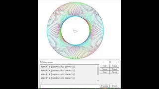 Drawing a Doughnut with ELLIPSE and REPEAT commands in MSW Logo