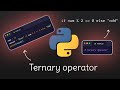 Ternary operator in python | python for beginners