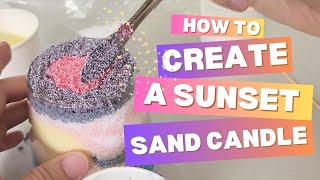 DIY Sand Art Candle Tutorial – Create a Stunning Sunset Candle! 🌅🕯️